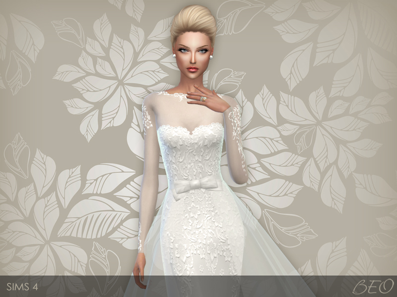 Wedding dress 28 for The Sims 4